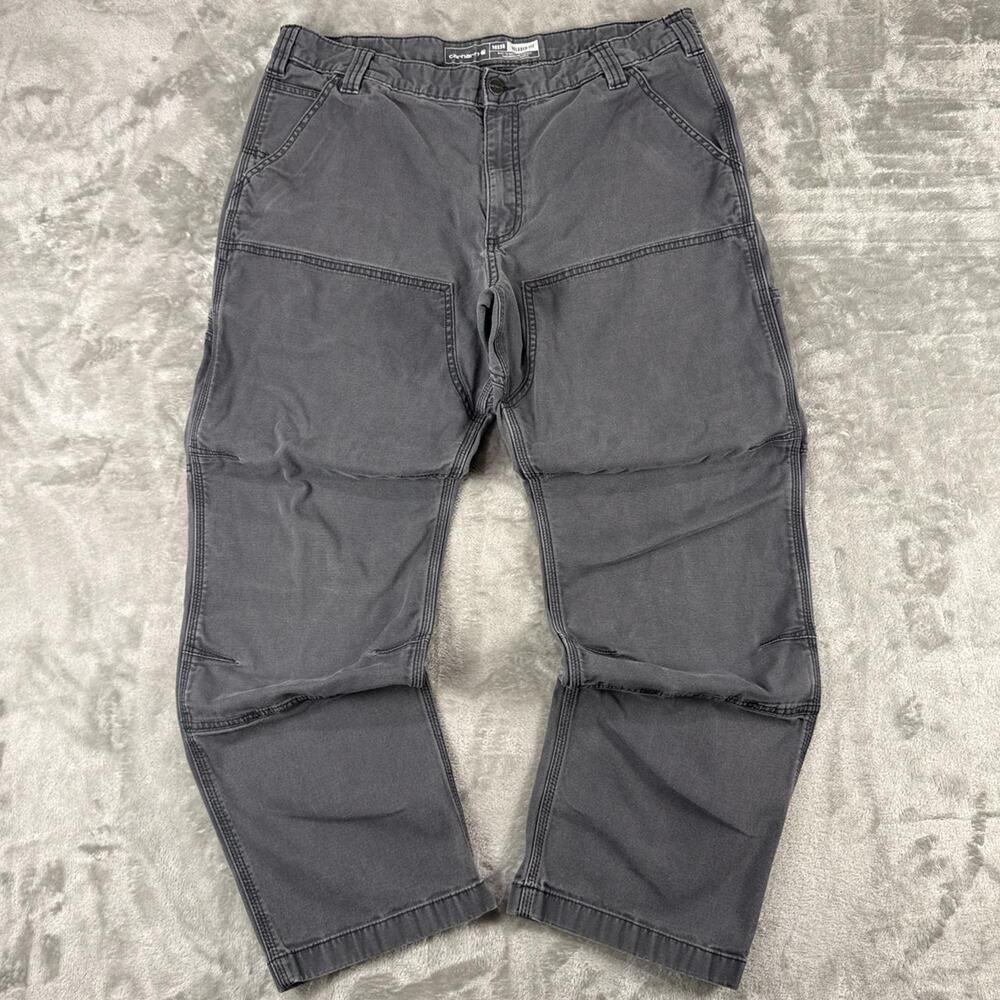 Distressed Style Carhartt Work Wear Utility Mens Relaxed Jeans 38x30 - Picture 2 of 8